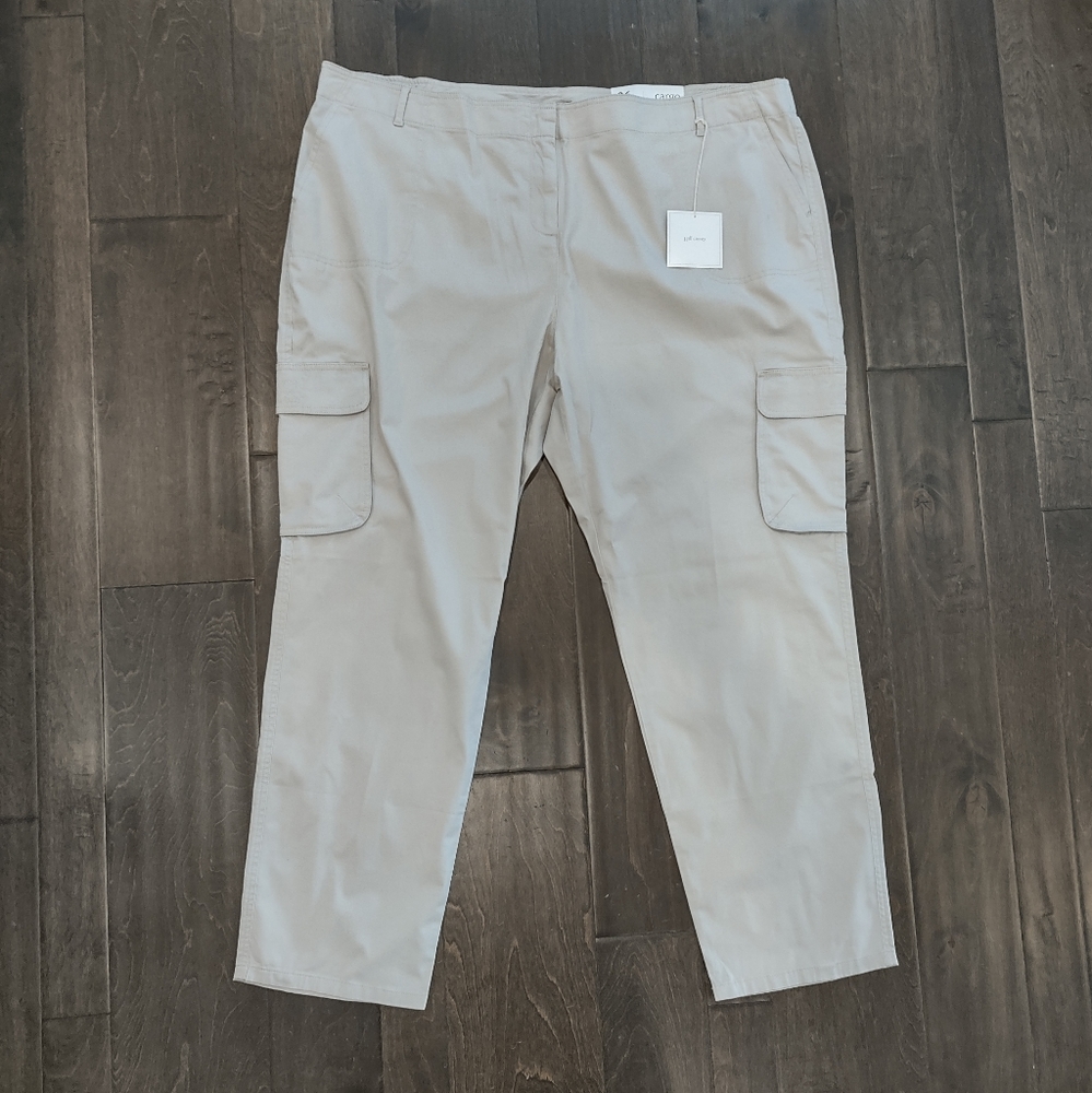 J. Jill Chino Straight Leg Khaki Cargo Pants